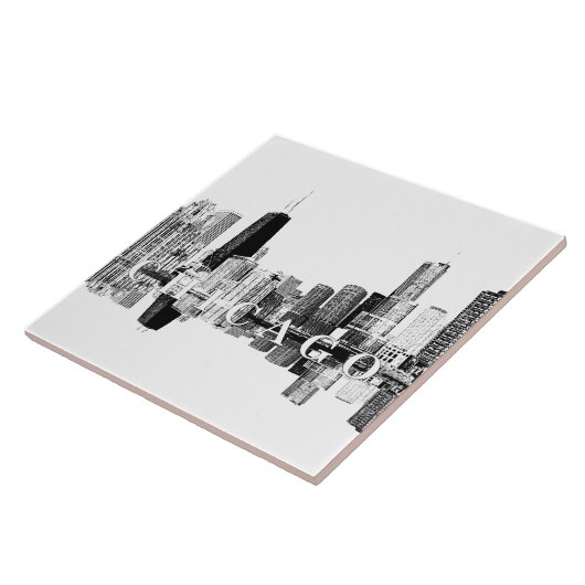 Chicago, Illinois-Skyline Fliese (Seite)