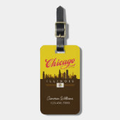 Chicago Illinois Skyline Gepäckanhänger (Vorderseite vertikal)