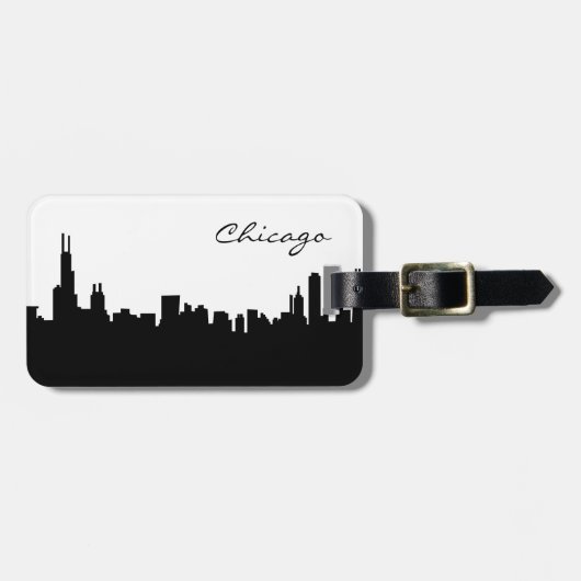 Chicago Illinois Skyline Gepäckanhänger (Vorderseite horizontal)