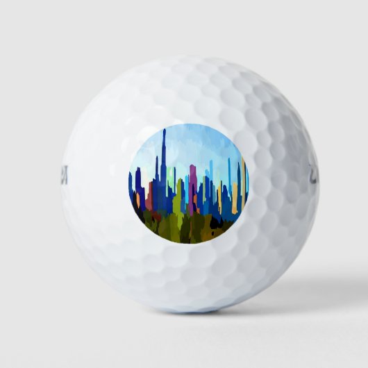 Chicago Illinois Skyline Golfball (Vorderseite)