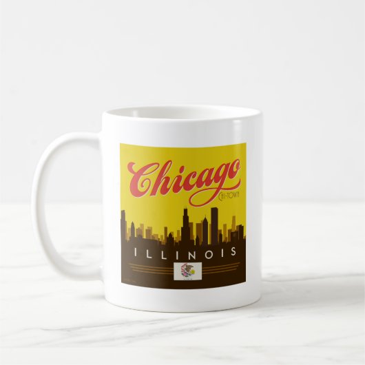 Chicago Illinois Skyline Kaffeetasse (Links)