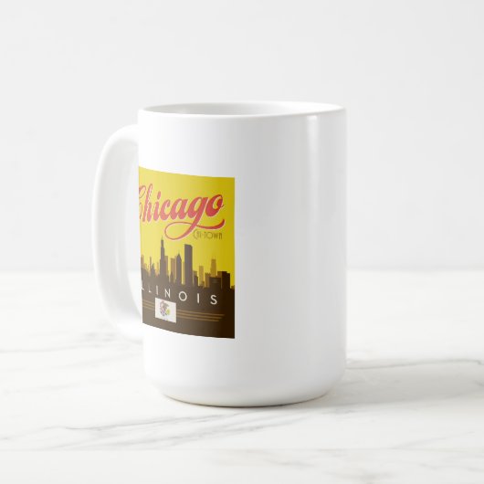 Chicago Illinois Skyline Kaffeetasse (Vorderseite Links)