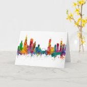 Chicago Illinois Skyline Karte (Gelbe Blume)