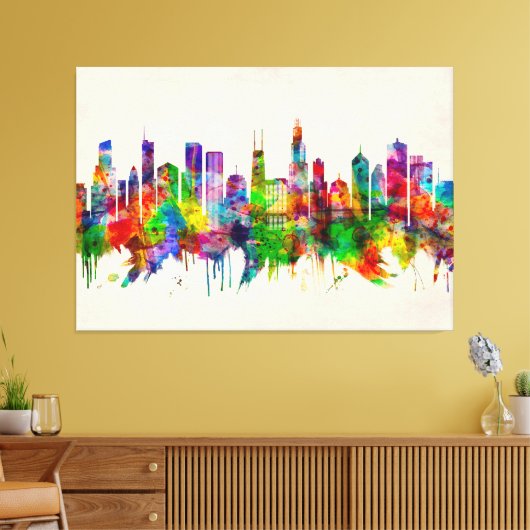 Chicago Illinois Skyline Leinwanddruck (Insitu (Wohnzimmer))