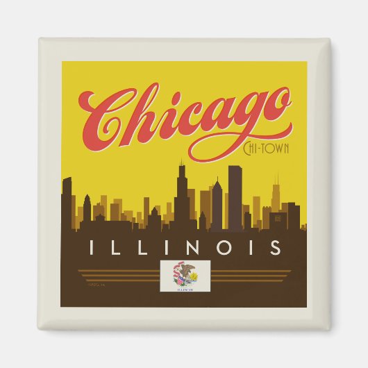 Chicago Illinois Skyline Magnet (Vorne)