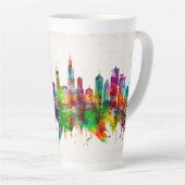 Chicago Illinois Skyline Milchtasse (Rechte Ecke)