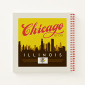 Chicago Illinois Skyline Notizblock (Rückseite)
