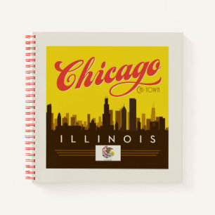 Chicago Illinois Skyline Notizblock