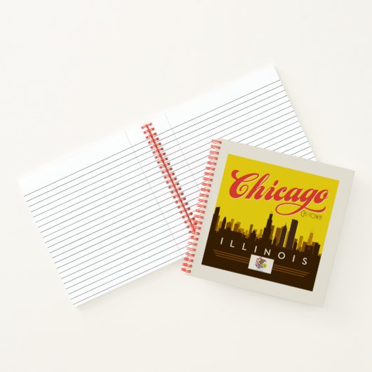 Chicago Illinois Skyline Notizblock (Innenseite)
