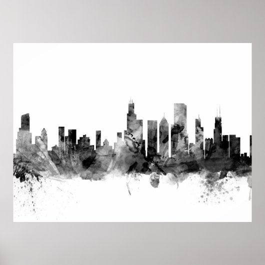Chicago Illinois Skyline Poster (Vorne)