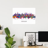 Chicago Illinois Skyline Poster (Heimbüro)
