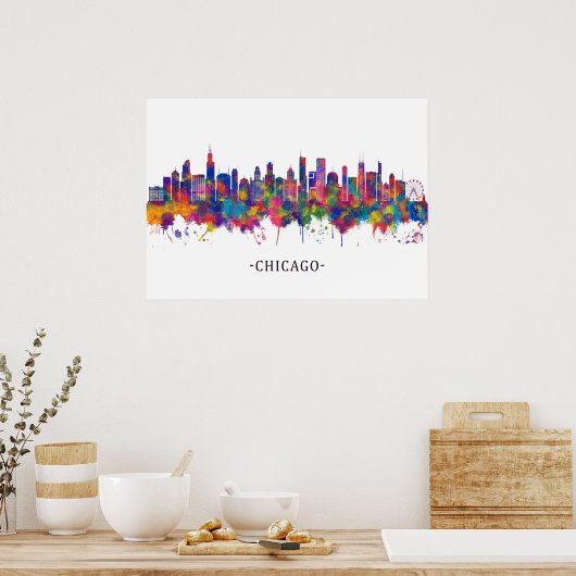 Chicago Illinois Skyline Poster (Küche)