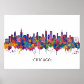 Chicago Illinois Skyline Poster (Vorne)