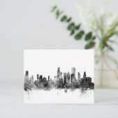 Chicago Illinois Skyline Postkarte (Stehend Vorderseite)