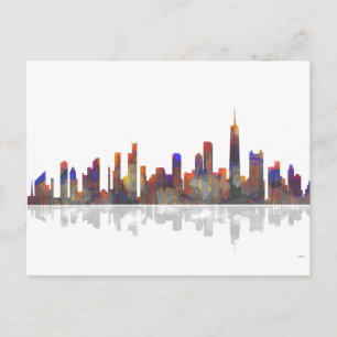 Chicago Illinois Skyline Postkarte