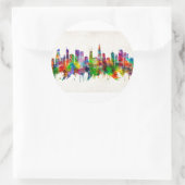Chicago Illinois Skyline Runder Aufkleber (Tasche)