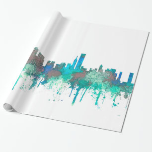 Chicago Illinois Skyline-SG-Dschungel Geschenkpapier