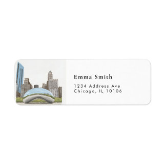 Chicago Illinois Skyline Stadt Rücksendeadresse Et