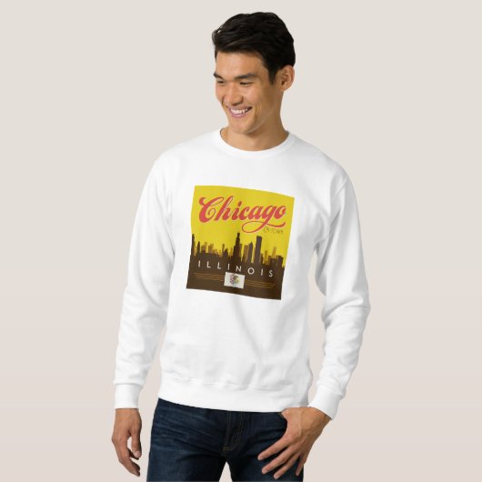 Chicago Illinois Skyline Sweatshirt (Vorne ganz)