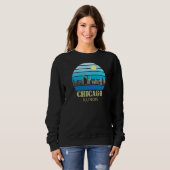 Chicago Illinois Skyline Sweatshirt (Vorne ganz)