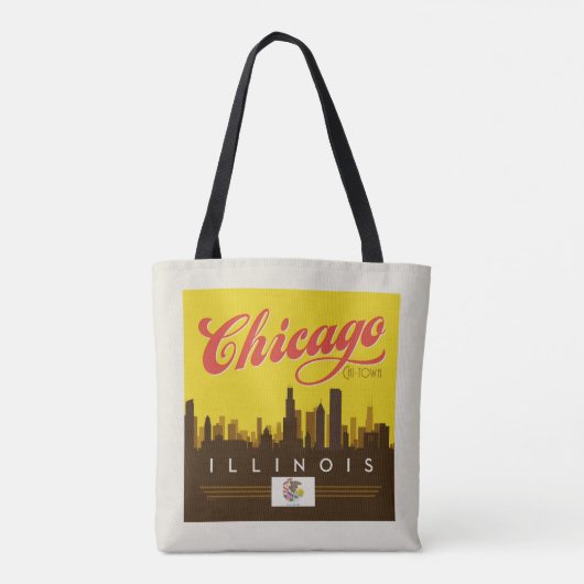 Chicago Illinois Skyline Tasche (Rückseite)