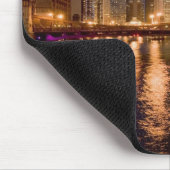Chicago, Illinois, Skyline und Chicago River bei 2 Mousepad (Ecke)