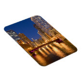 Chicago, Illinois, Skyline und Chicago River Magnet (Rechte Seite)