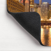 Chicago, Illinois, Skyline und Chicago River Mousepad (Ecke)