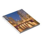 Chicago, Illinois, Skyline und Chicago River Notizblock (angewinkelt)