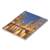 Chicago, Illinois, Skyline und Chicago River Notizblock (Rotiert)