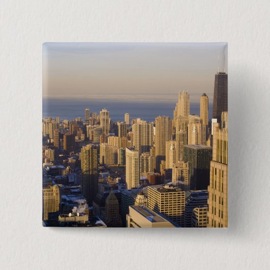 Chicago, Illinois, Skyline vom Sears Tower Button (Vorderseite)