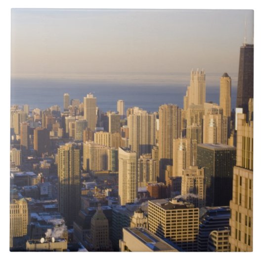 Chicago, Illinois, Skyline vom Sears Tower Fliese (Vorderseite)