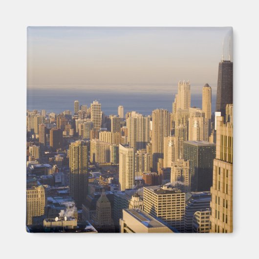 Chicago, Illinois, Skyline vom Sears Tower Magnet (Vorne)