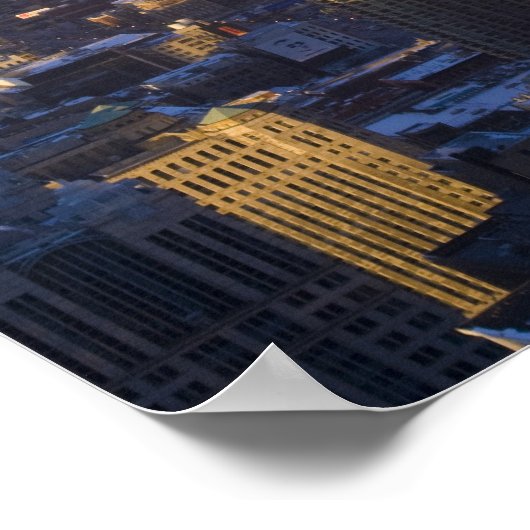 Chicago, Illinois, Skyline vom Sears Tower Poster (Ecke)