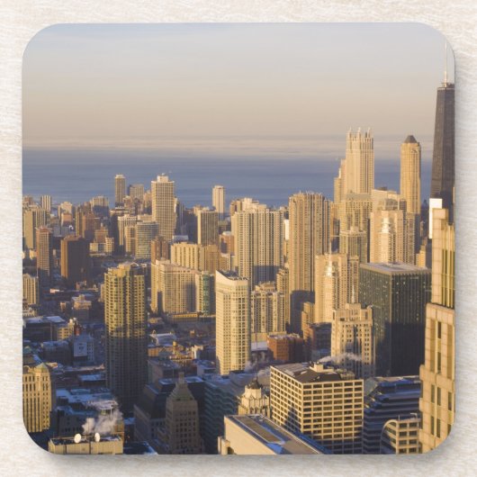 Chicago, Illinois, Skyline vom Sears Tower Untersetzer (Vorderseite)