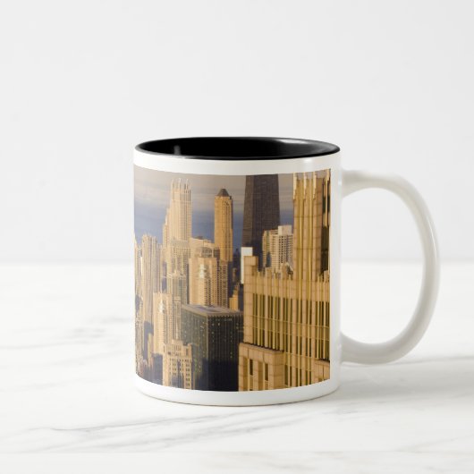 Chicago, Illinois, Skyline vom Sears Tower Zweifarbige Tasse (Rechts)