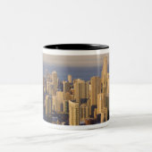 Chicago, Illinois, Skyline vom Sears Tower Zweifarbige Tasse (Mittel)