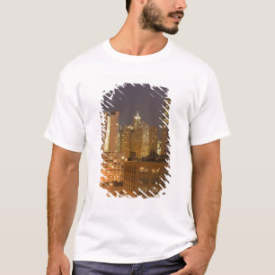 Chicago, Illinois, Skyline vom West Loop aus bei T-Shirt