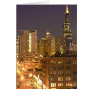 Chicago, Illinois, Skyline von West Loop aus bei