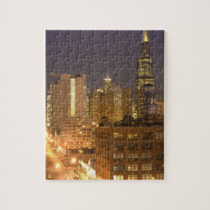 Chicago, Illinois, Skyline von West Loop bei Puzzle