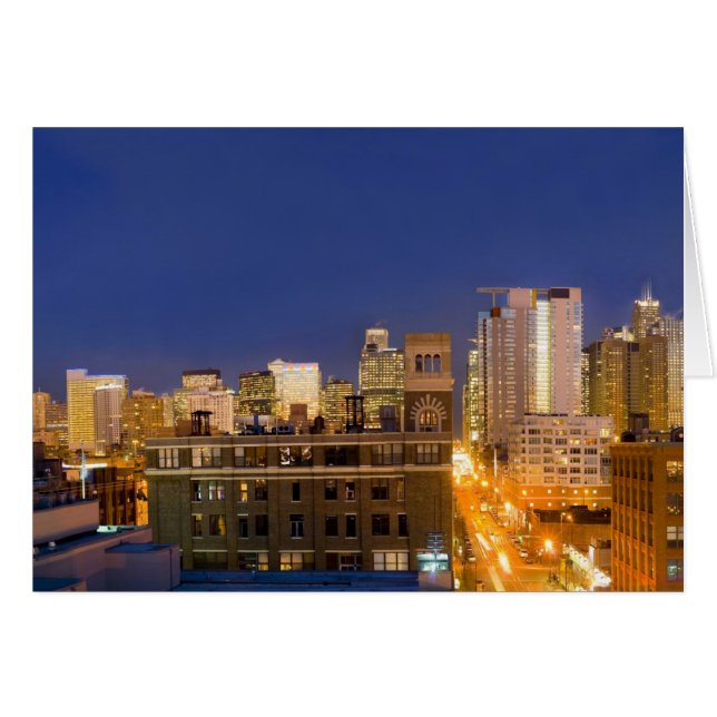 Chicago, Illinois, Skyline von West Loop erschosse (Vorderseite (Horizontal))
