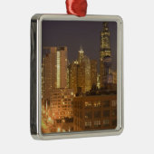Chicago, Illinois, Skyline von West Loop: Silbernes Ornament (Rechts)