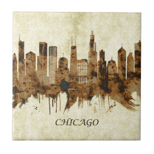 Chicago Illinois Stadtbild Fliese