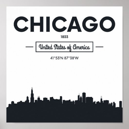 Chicago, Illinois | Städtekoordinatoren Poster (Vorne)