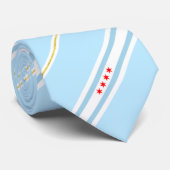 Chicago (Illinois) Stadtflagge Neck Tie Krawatte (Gerollt)