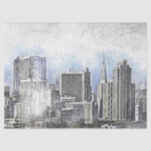 Chicago Illinois Stetch Decoupage Tissue Paper Seidenpapier (Vorderseite)