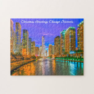 Chicago Illinois Straßenbild. Puzzle