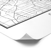 Chicago Illinois Street Map Poster (Ecke)