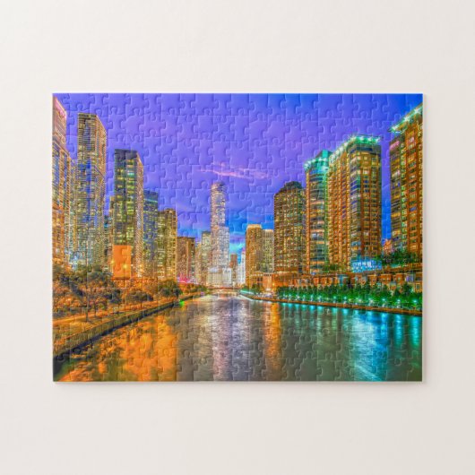 Chicago Illinois Streetscape Puzzle (Horizontal)