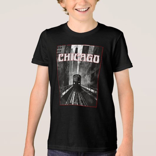 Chicago Illinois Tri-Blend Shirt (Vorderseite)